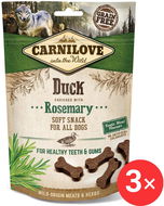 Carnilove Dog Semi Moist Snack Duck enriched with Rosemary 3 × 200 g - Pamlsky pro psy