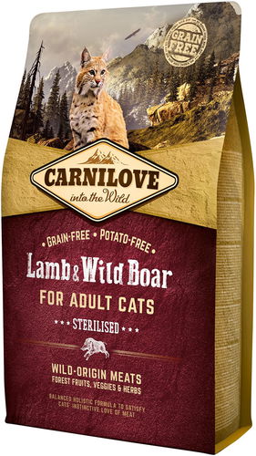 Carnilove Granule s jehněčím a divočákem pro kastrované kočky 2 kg - Granule pro kočky - Hlavní obrázek