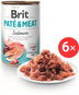 Brit Paté & Meat Salmon 6 × 400 g - Konzerva pro psy