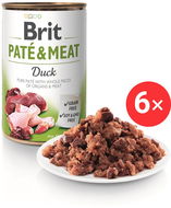 Brit Paté & Meat Duck 6 × 400 g - Konzerva pro psy