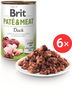 Brit Paté & Meat Duck 6 × 400 g - Konzerva pro psy