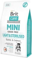 Granuly pre psov Brit Care mini grain free light & sterilised 2 kg - Granule pro psy