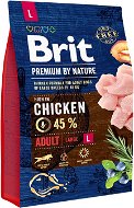 Dog Kibble Brit Premium by Nature Adult L 3kg - Granule pro psy