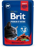 Kapsička pre mačky Brit Premium Cat Pouches with Beef Stew & Peas 100 g - Kapsička pro kočky