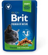 Cat Food Pouch Brit Premium Sterilised Cat, Food Pouches with Chicken Slices 100g - Kapsička pro kočky