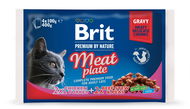 Brit Premium Cat Pouches Meat Plate 400g (4x100g) - Cat Food Pouch