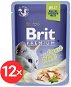 Brit Premium Cat Delicate Fillets in Jelly with Trout 12 × 85 g - Cat Food Pouch