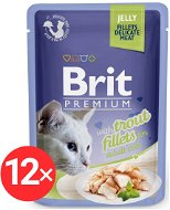 Brit Premium Cat Delicate Fillets in Jelly with Trout 12 × 85 g - Cat Food Pouch