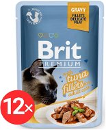 Brit Premium Cat Delicate Fillets in Gravy with Tuna 12 × 85 g - Cat Food Pouch