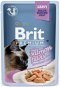 Brit Premium Cat Delicate Fillets in Gravy with Salmon for Sterilized Cats 85g - Cat Food Pouch