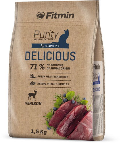 Fitmin Purity Cat Delicious se zvěřinou pro vybíravé kočky 1,5 kg - Granule pro kočky - Hlavní obrázek