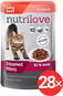 Nutrilove Steamed Fillets with Beef in sauce 85g - Cat Food Pouch