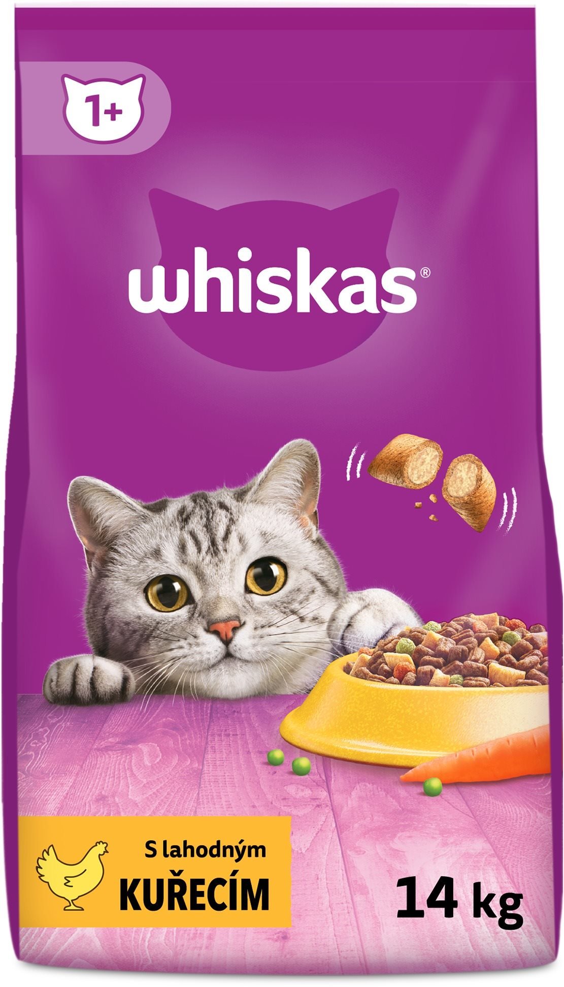 Whiskas granule kuřecí pro dospělé kočky 14 kg za 959 Kč - Granule pro ...