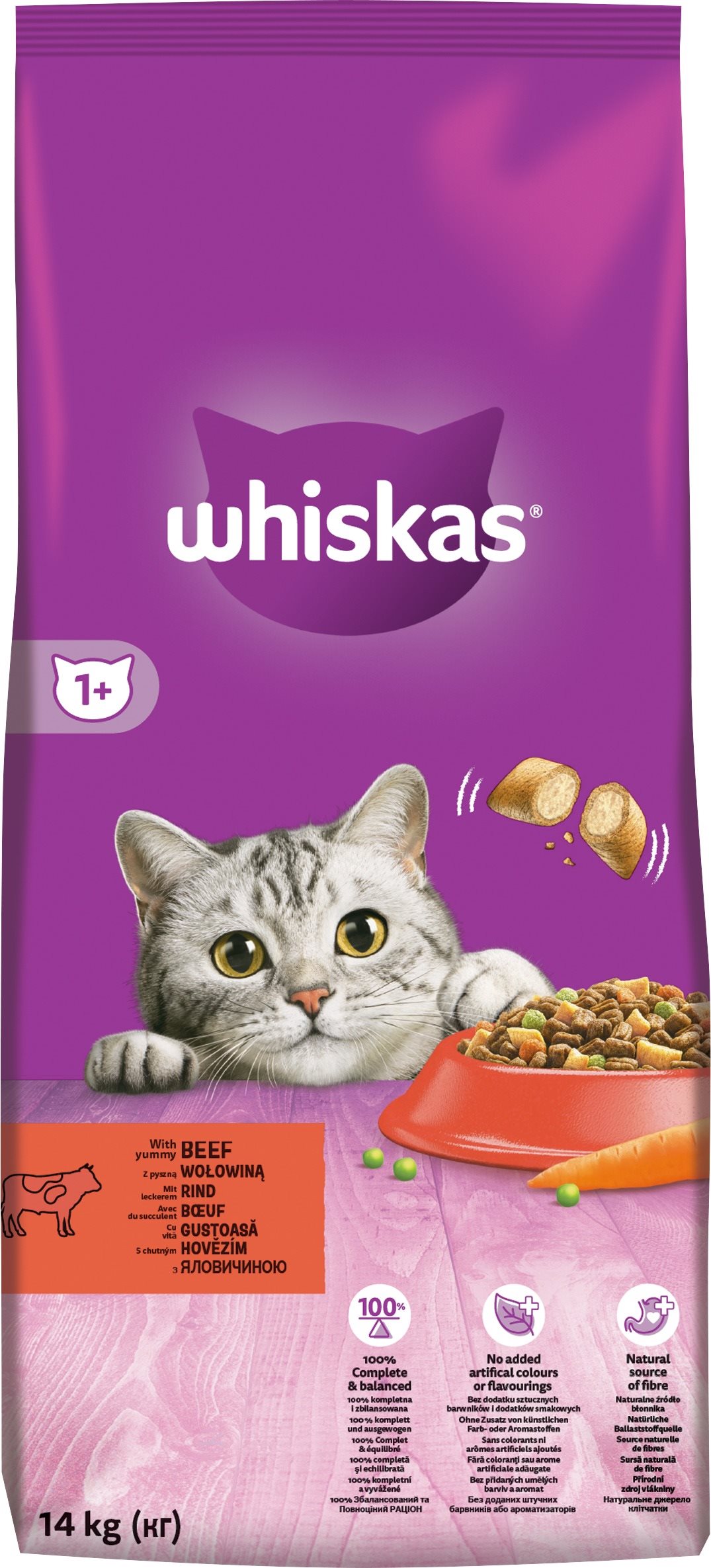 Whiskas dry 2025 cat food 14kg