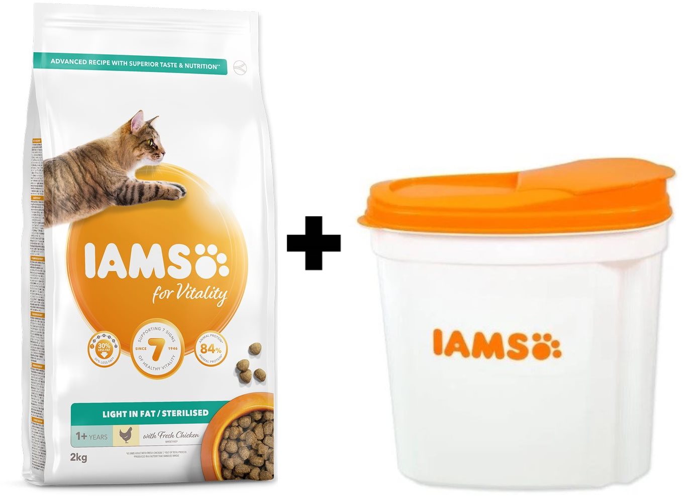 IAMS Cat Adult Weight Control Sterilized Chicken 2kg IAMS Cat