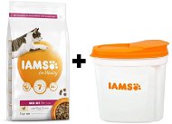 IAMS Cat Senior Chicken 2kg + IAMS Cat Food Container 2kg - Pet Food Set