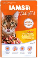Pocket IAMS Chicken and Pepper in Jelly, 85g - Cat Food Pouch