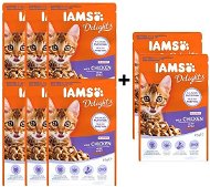 Kapsička IAMS, mačiatko - kurča v omáčke, 85 g, 6 + 2 ks ZDARMA - Kapsička pre mačky