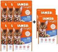 Kapsička IAMS mor. ryby a zel. fazuľky v omáčke 85 g 6 + 2 ks ZDARMA - Kapsička pre mačky
