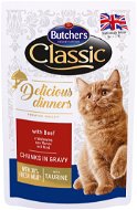 Butcher´s Classic Delicious Dinners s hovädzím mäsom CIG 100 g - Kapsička pre mačky