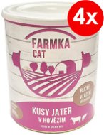 FARMKA CAT 800 g s pečeňou, 4 ks - Konzerva pre mačky
