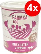 FARMKA DOG with Liver 800g, 4 pcs - Canned Dog Food
