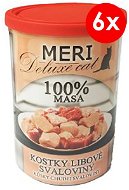 MERI Deluxe Cubes of Lean Meat 400g, 6 pcs - Canned Food for Cats