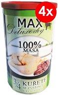 MAX Deluxe 3/4 Chicken with Game 1200g, 4 pcs - Canned Dog Food