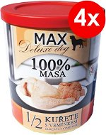 MAX deluxe 1/2 kuřčaťa s vemienkom 800 g, 4 ks - Konzerva pre psov
