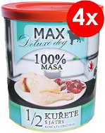 MAX Deluxe 1/2 Chicken with Liver 800g, 4 pcs - Canned Dog Food