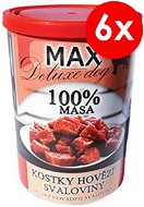 MAX Deluxe Beef Muscle Cubes 400g, 6 pcs - Canned Dog Food