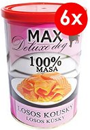 MAX Deluxe Salmon Pieces 400g, 6 pcs - Canned Dog Food