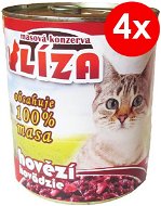 LIZA Beef Canned Food for Cats 800g, 4 pcs - Canned Food for Cats