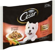 Cesar Selection in Sauce 4 × 100g - Dog Food Pouch