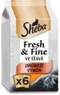 Sheba Fresh & Fine hydinový výber 6× 50 g - Kapsička pre mačky