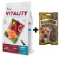 Akinu VITALITY dog puppy small/medium duck & fish 3 kg + Hovädzie stripsy pre psov 75 g - Sada