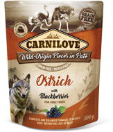 Dog Food Pouch Carnilove Dog Pouch Food Paté Ostrich with Blackberries 300g - Kapsička pro psy