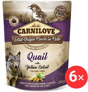Carnilove Dog Pouch Paté Quail with Yellow Carrot 6 × 300 g - Kapsička pro psy