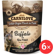 Carnilove Dog Pouch Paté Buffalo with Rose Petals 6 × 300 g - Kapsička pro psy