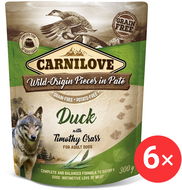 Carnilove Dog Pouch Paté Duck with Timothy Grass 6 × 300 g - Kapsička pro psy