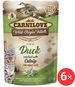Carnilove Cat Pouch Rich in Duck Enriched with Catnip 6 × 85 g - Kapsička pro kočky