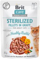 Cat Food Pouch Brit Care Sterilized Cat Fillets in Gravy with Healthy Rabbit 85g - Kapsička pro kočky