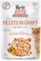 Cat Food Pouch Brit Care Cat Fillets in Gravy Choice Chicken 85g - Kapsička pro kočky