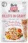 Brit Care Cat Fillets in Gravy with Tender Turkey & Savory Salmon 85 g - Kapsička pre mačky
