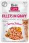 Brit Care Cat Fillets in Gravy with Savory Salmon 85 g - Kapsička pre mačky