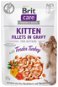Kapsička pre mačky Brit Care Cat Kitten Fillets in Gravy with Tender Turkey 85 g - Kapsička pro kočky