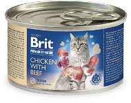 Brit Premium by Nature Chicken with Beef 200 g - Konzerva pre mačky