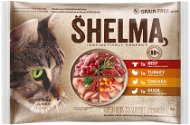 Shelma kapsička pre mačky 4 druhy masa 4× 85 g - Kapsička pre mačky