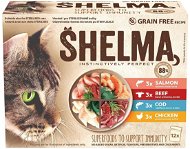 Cat Food Pouch Shelma Cat Food Pouch 2 × Meat, 2 × Fish 12 × 85g - Kapsička pro kočky