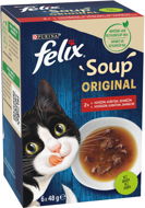 Cat Soup Felix Soup Delicious Selection with Beef, Chicken and Lamb 6 × 48g - Polévka pro kočky